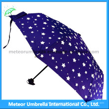 Blauer Stern-Himmel-Regenschirm / Geschenk 3 faltet Diskont-Regenschirm
